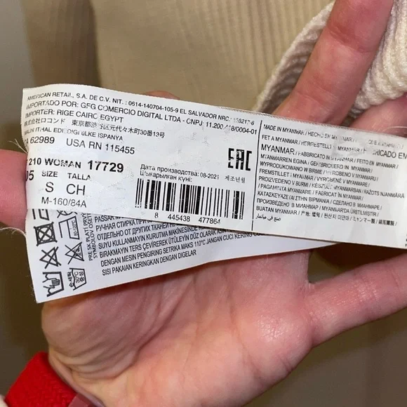 MANGO // cream ivory button detail mockneck sweater rib knit pocket - Picture 13 of 15